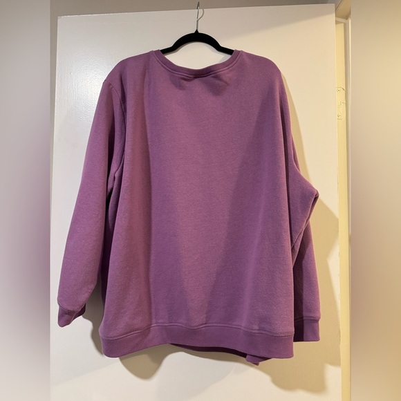 Karen Scott Sport lavender oversized 4x sweatshirt - Picture 2 of 5